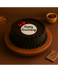 Happy Anniversary Chocolate Truffle Cake