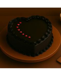 Heart Shaped Choco Truffle Cake