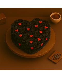 Hearts Death by Chocolate Truffle Cake