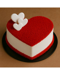 Red Velvet Heart Cake